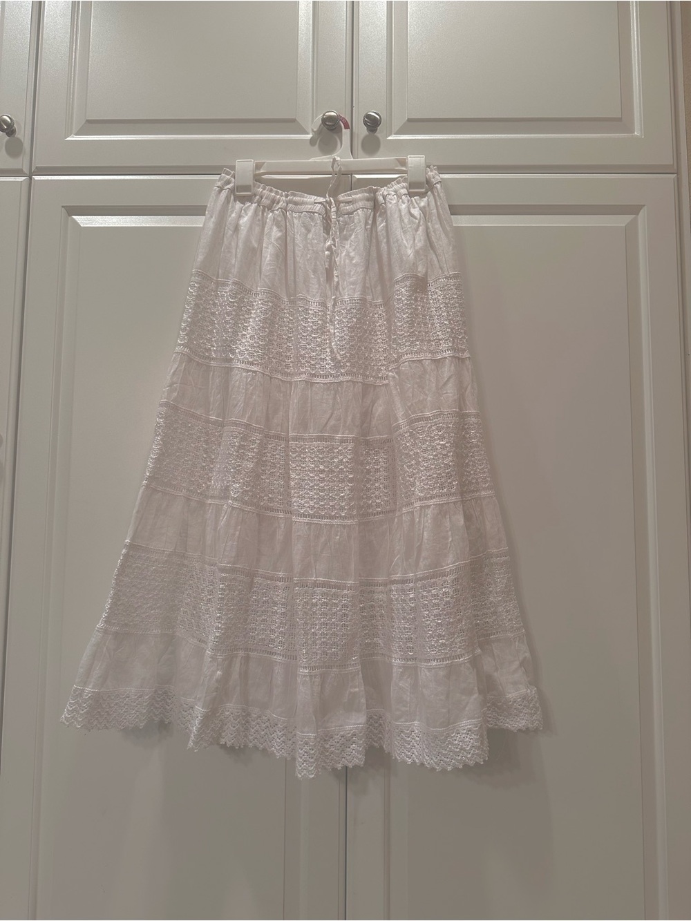 Bohemian Cotton Maxi Skirt Size XL Adjustable Waist EUC
